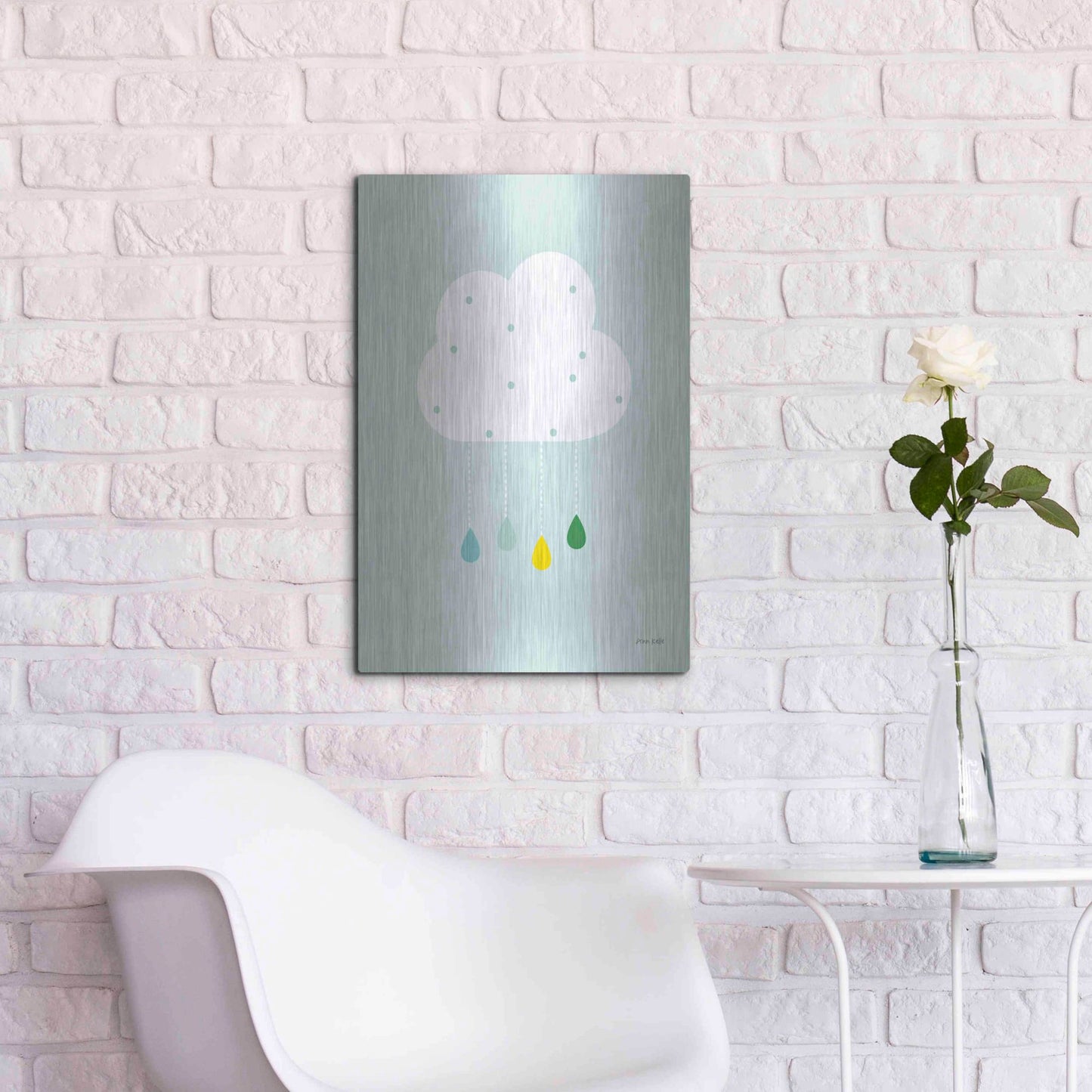 Luxe Metal Art 'Cloud II' by Ann Kelle Designs, Metal Wall Art,16x24