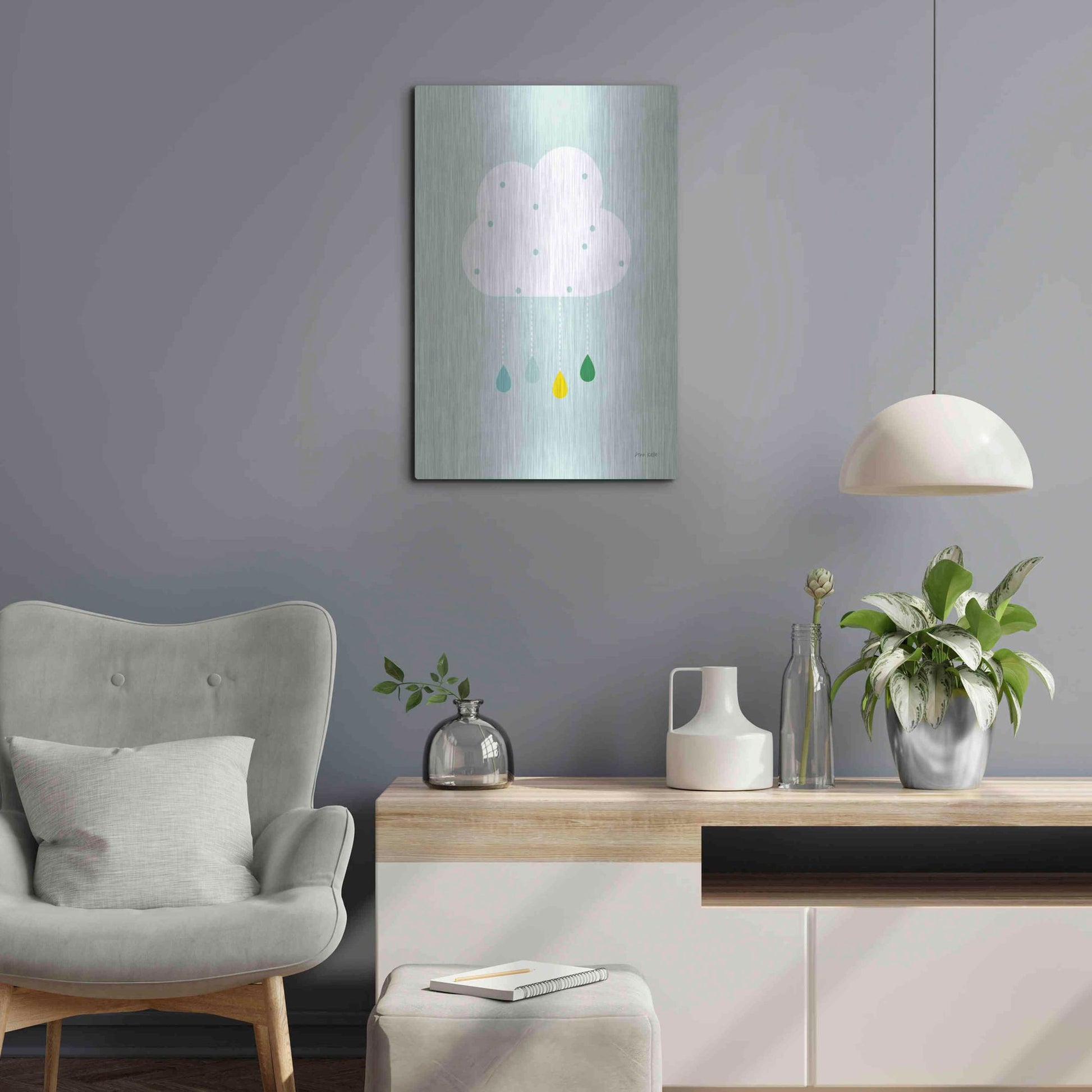 Luxe Metal Art 'Cloud II' by Ann Kelle Designs, Metal Wall Art,16x24