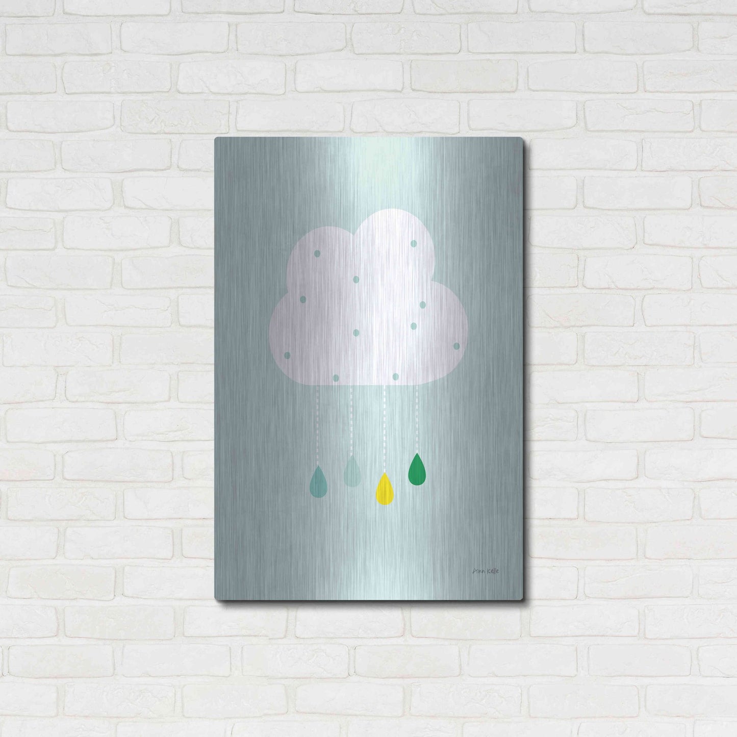 Luxe Metal Art 'Cloud II' by Ann Kelle Designs, Metal Wall Art,24x36