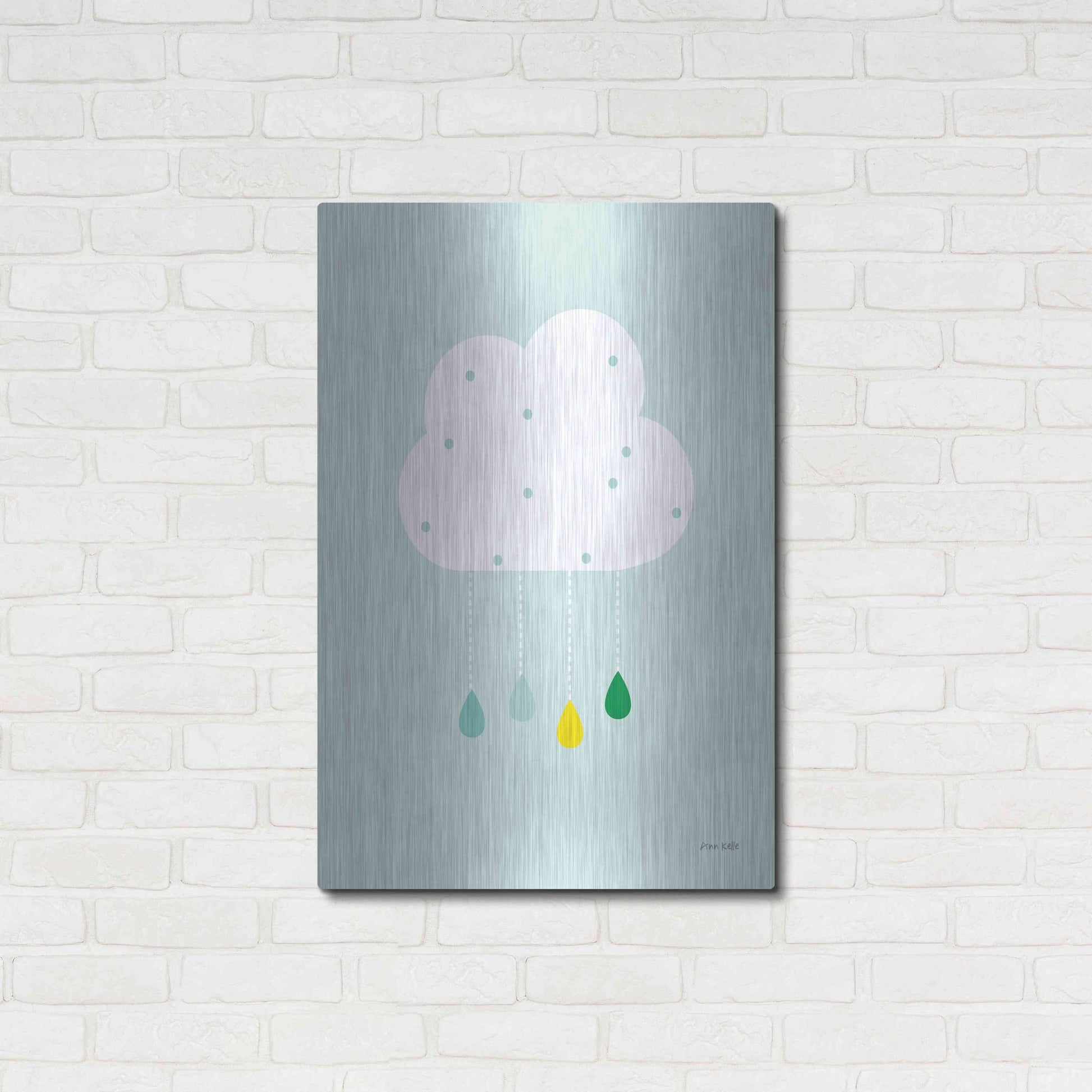 Luxe Metal Art 'Cloud II' by Ann Kelle Designs, Metal Wall Art,24x36