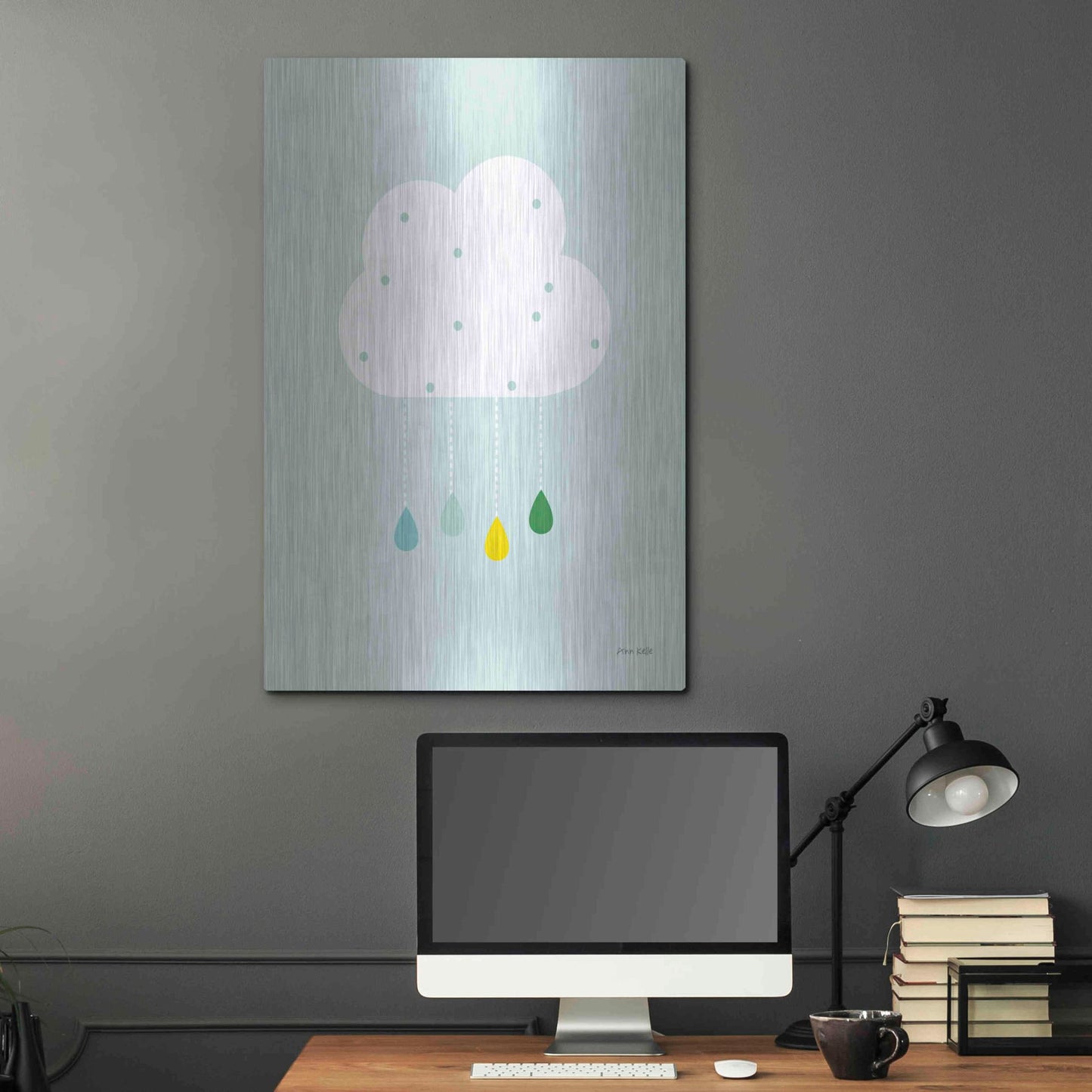 Luxe Metal Art 'Cloud II' by Ann Kelle Designs, Metal Wall Art,24x36