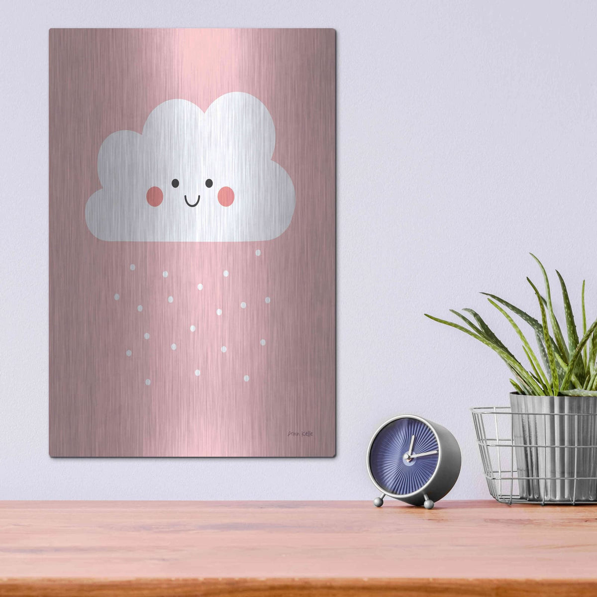'Happy Cloud I' by Ann Kelle – Metal Wall Art, 12x16 room view