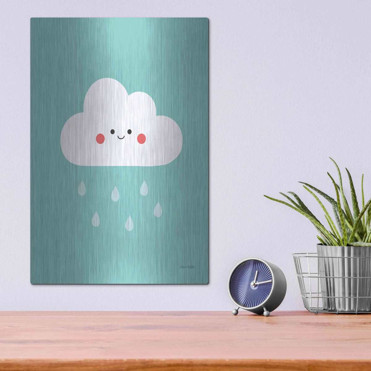 'Happy Cloud II' by Ann Kelle – Metal Wall Art, 12x16 room view