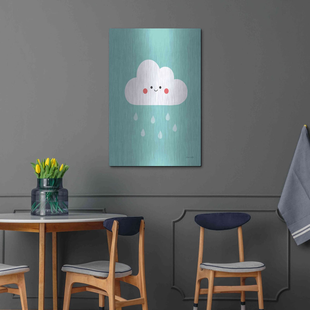 'Happy Cloud II' by Ann Kelle – Metal Wall Art, 24x36 room view