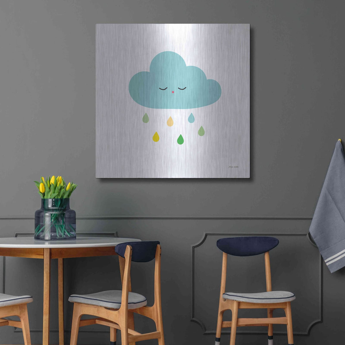 'Sleepy Cloud I' by Ann Kelle – Metal Wall Art, 36x36 room view