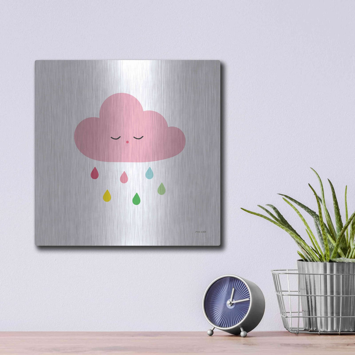 'Sleepy Cloud II' by Ann Kelle – Metal Wall Art, 12x12 room view