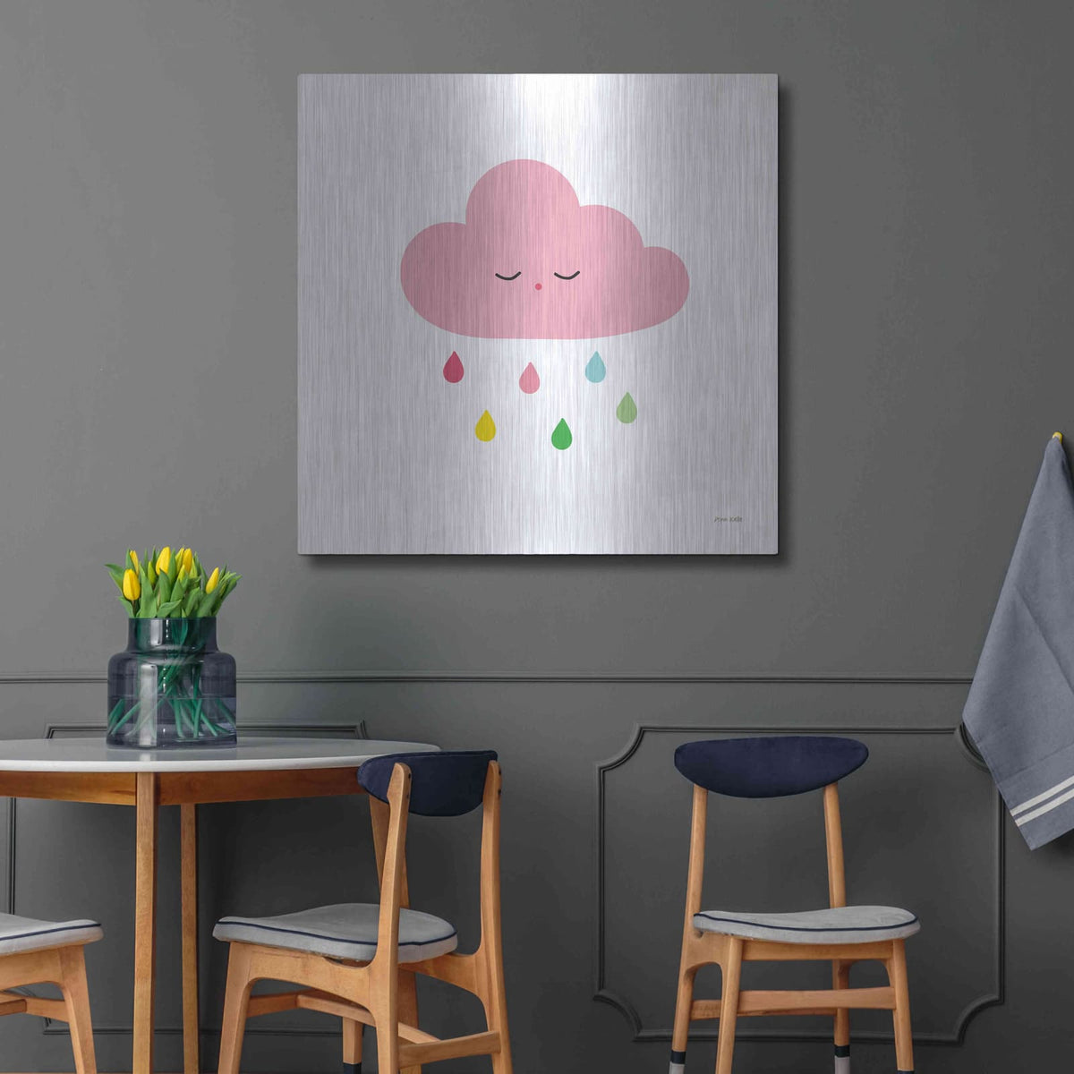 'Sleepy Cloud II' by Ann Kelle – Metal Wall Art, 36x36 room view
