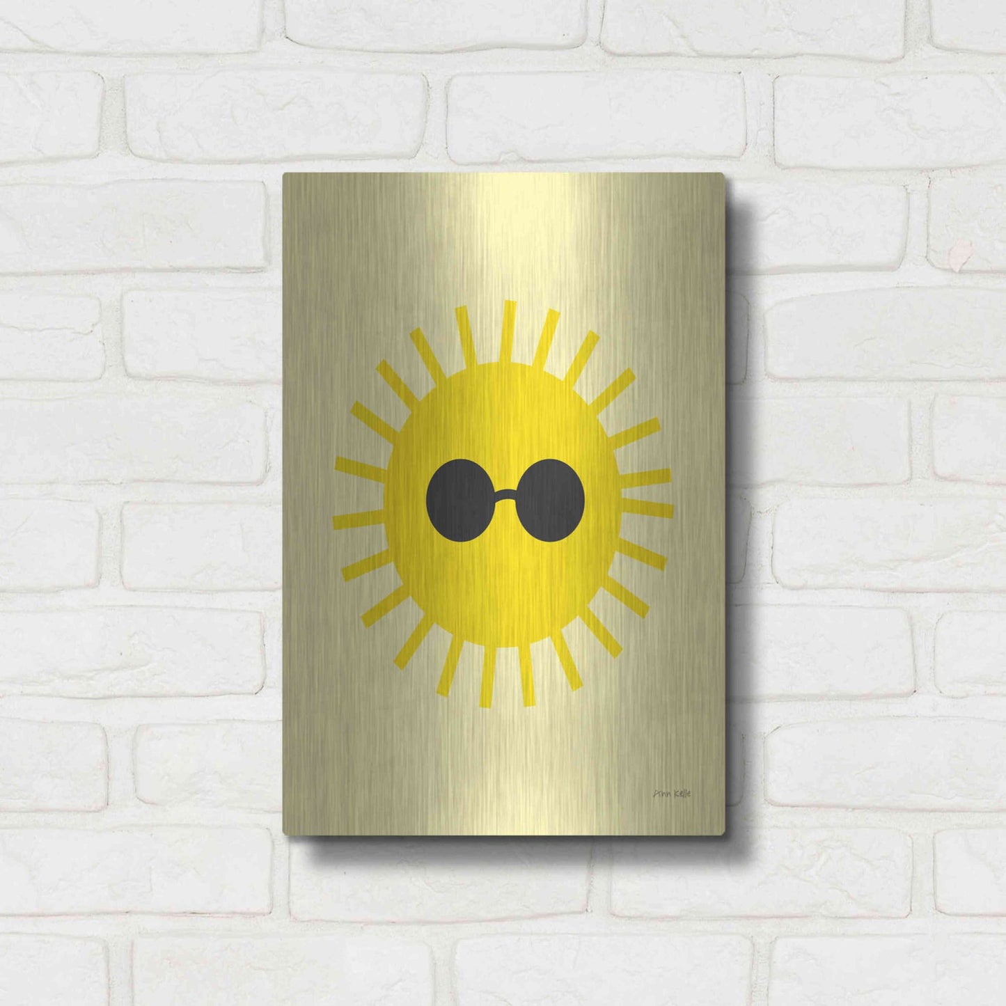 Luxe Metal Art 'Sunny' by Ann Kelle Designs, Metal Wall Art,12x16