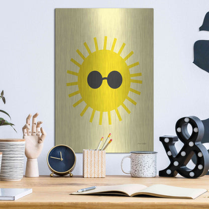 Luxe Metal Art 'Sunny' by Ann Kelle Designs, Metal Wall Art,12x16