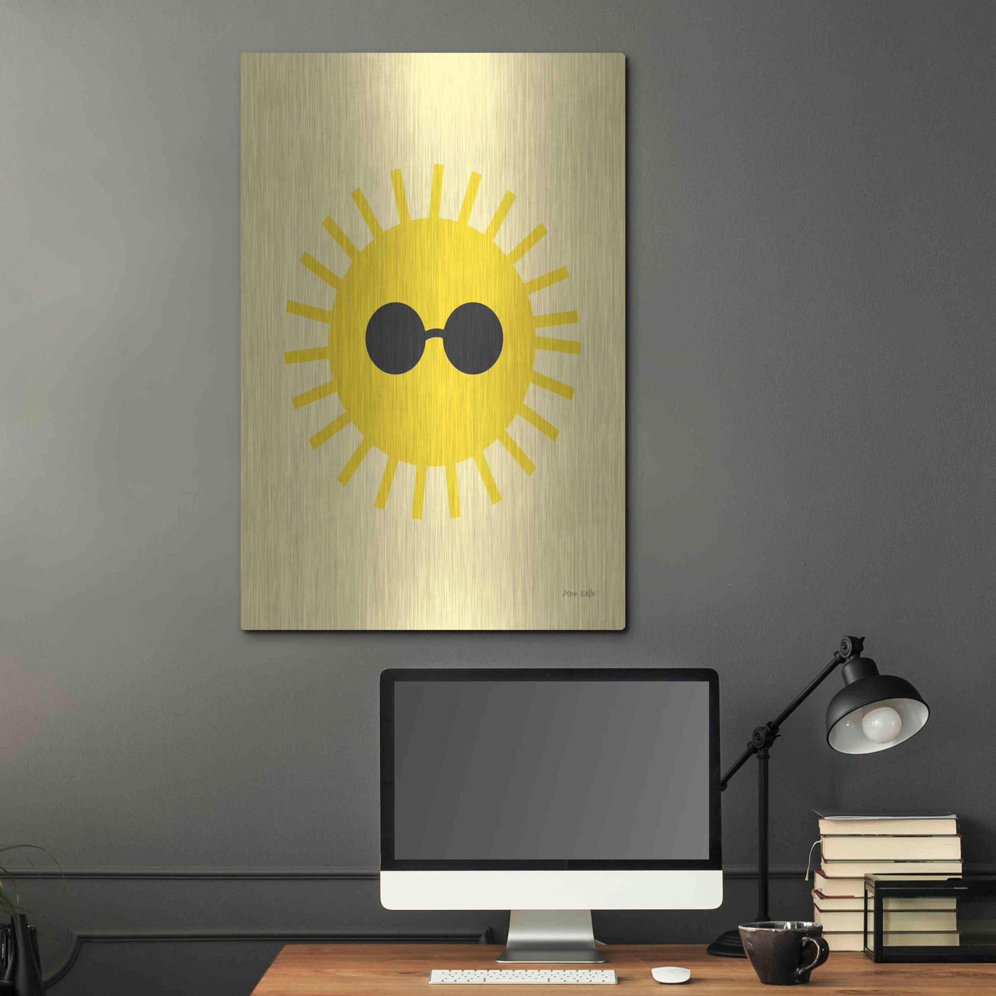 Luxe Metal Art 'Sunny' by Ann Kelle Designs, Metal Wall Art,24x36