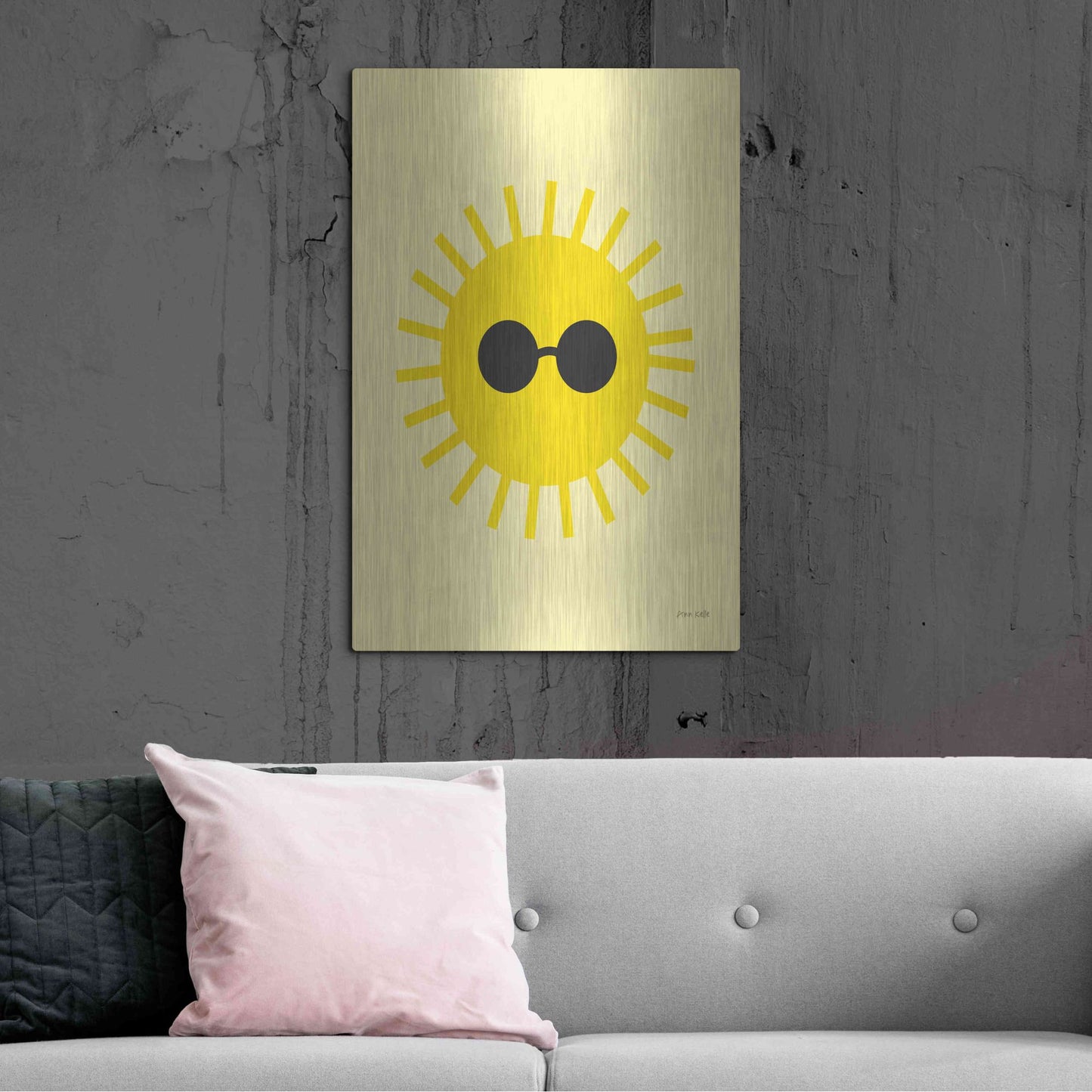 Luxe Metal Art 'Sunny' by Ann Kelle Designs, Metal Wall Art,24x36