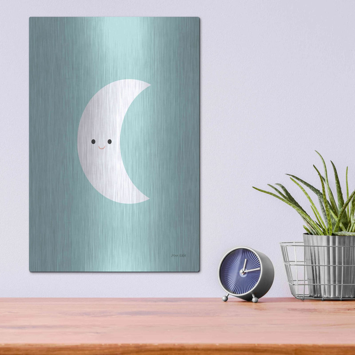 'Moon' by Ann Kelle – Metal Wall Art, 12x16 room view