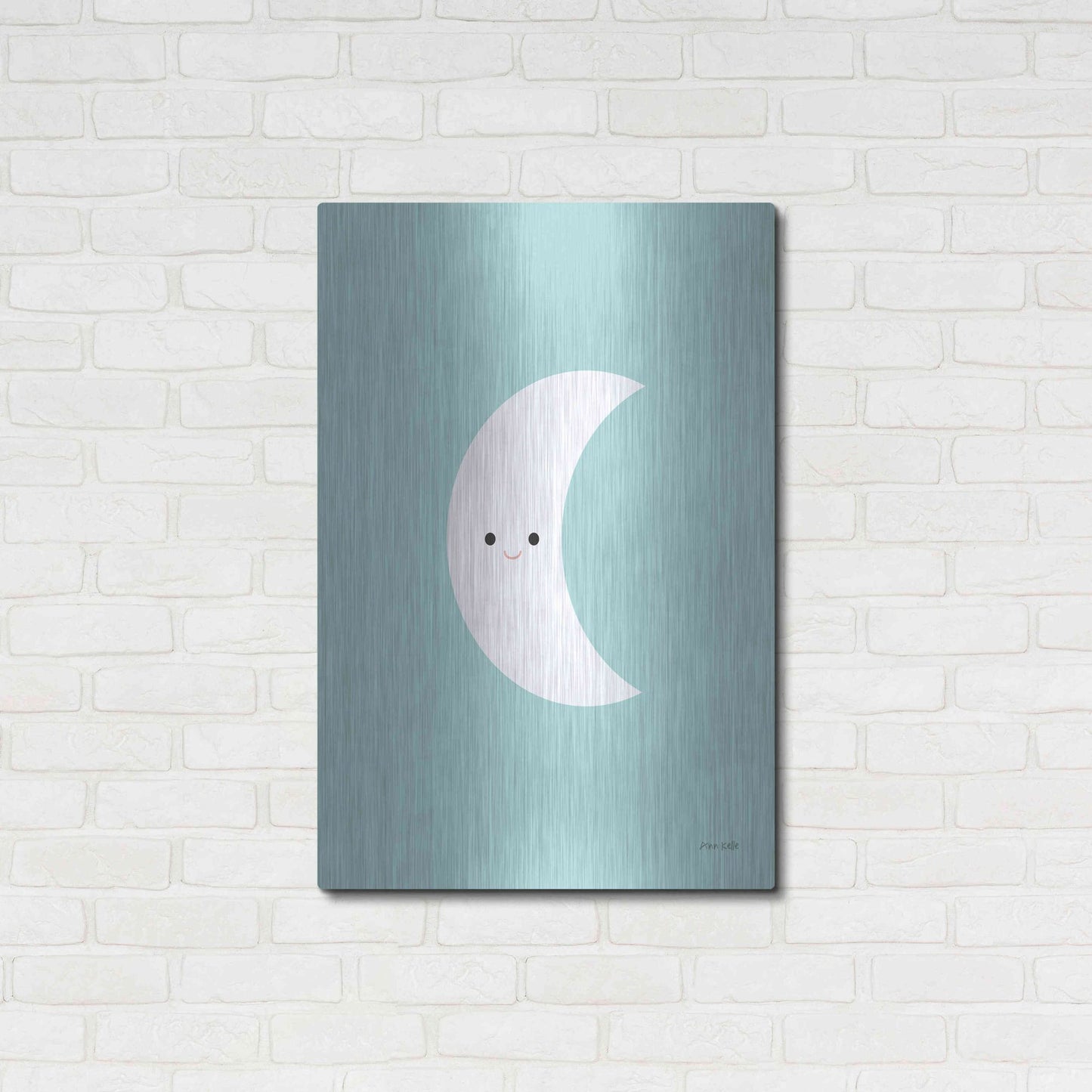 Luxe Metal Art 'Moon' by Ann Kelle Designs, Metal Wall Art,24x36