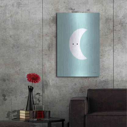 Luxe Metal Art 'Moon' by Ann Kelle Designs, Metal Wall Art,24x36