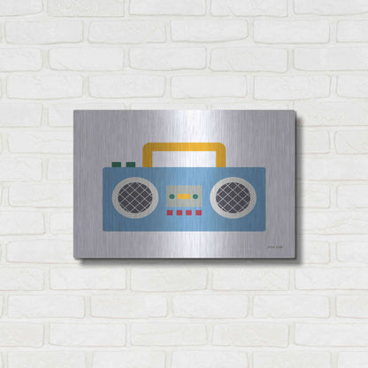 Luxe Metal Art 'Retro Boombox' by Ann Kelle Designs, Metal Wall Art,24x16