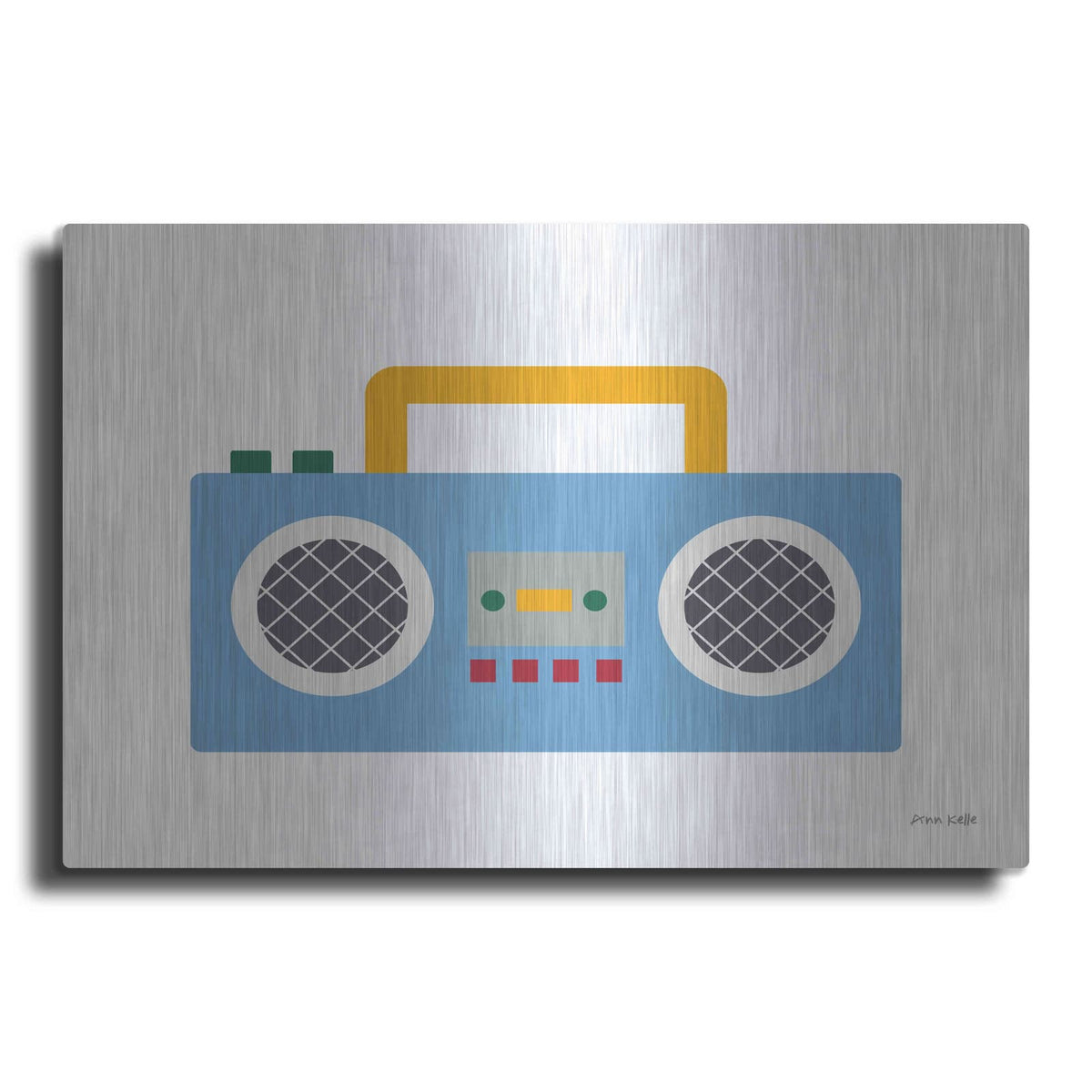 'Retro Boombox' by Ann Kelle – Metal Wall Art
