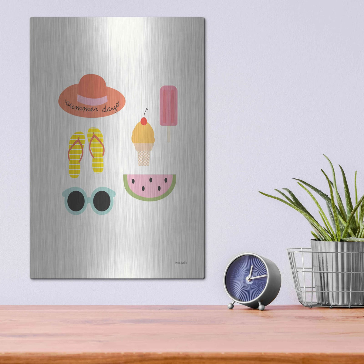 'Summer Daze I' by Ann Kelle – Metal Wall Art, 12x16 room view