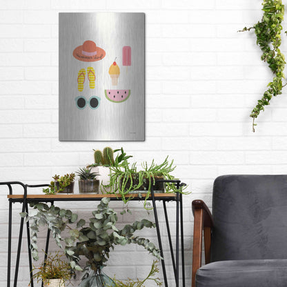 Luxe Metal Art 'Summer Daze I' by Ann Kelle Designs, Metal Wall Art,12x16