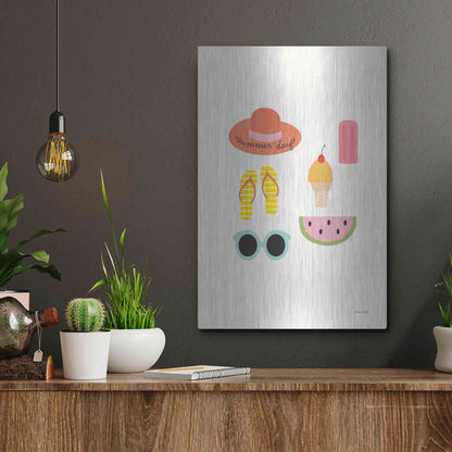 Luxe Metal Art 'Summer Daze I' by Ann Kelle Designs, Metal Wall Art,12x16