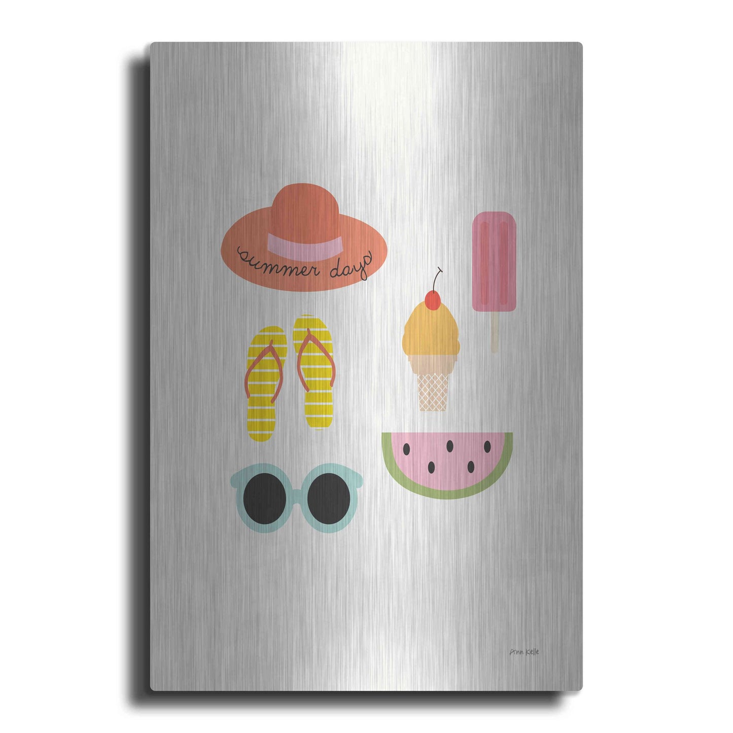 Luxe Metal Art 'Summer Daze I' by Ann Kelle Designs, Metal Wall Art