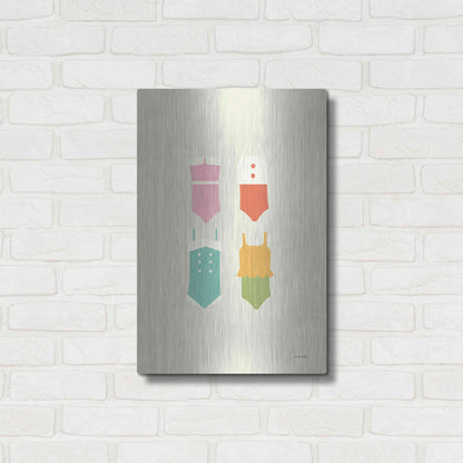 Luxe Metal Art 'Summer Bathing Suits' by Ann Kelle Designs, Metal Wall Art,16x24