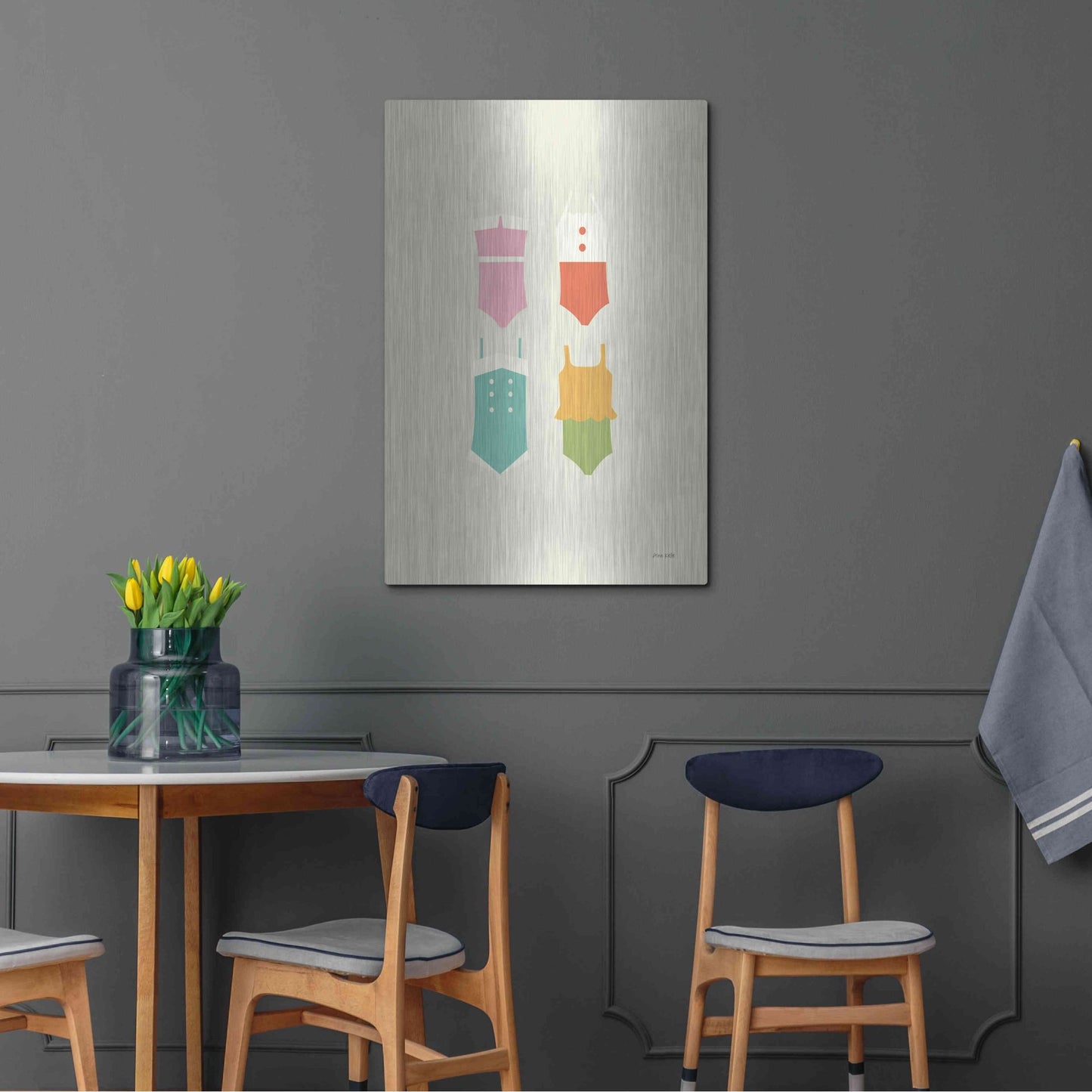 Luxe Metal Art 'Summer Bathing Suits' by Ann Kelle Designs, Metal Wall Art,24x36