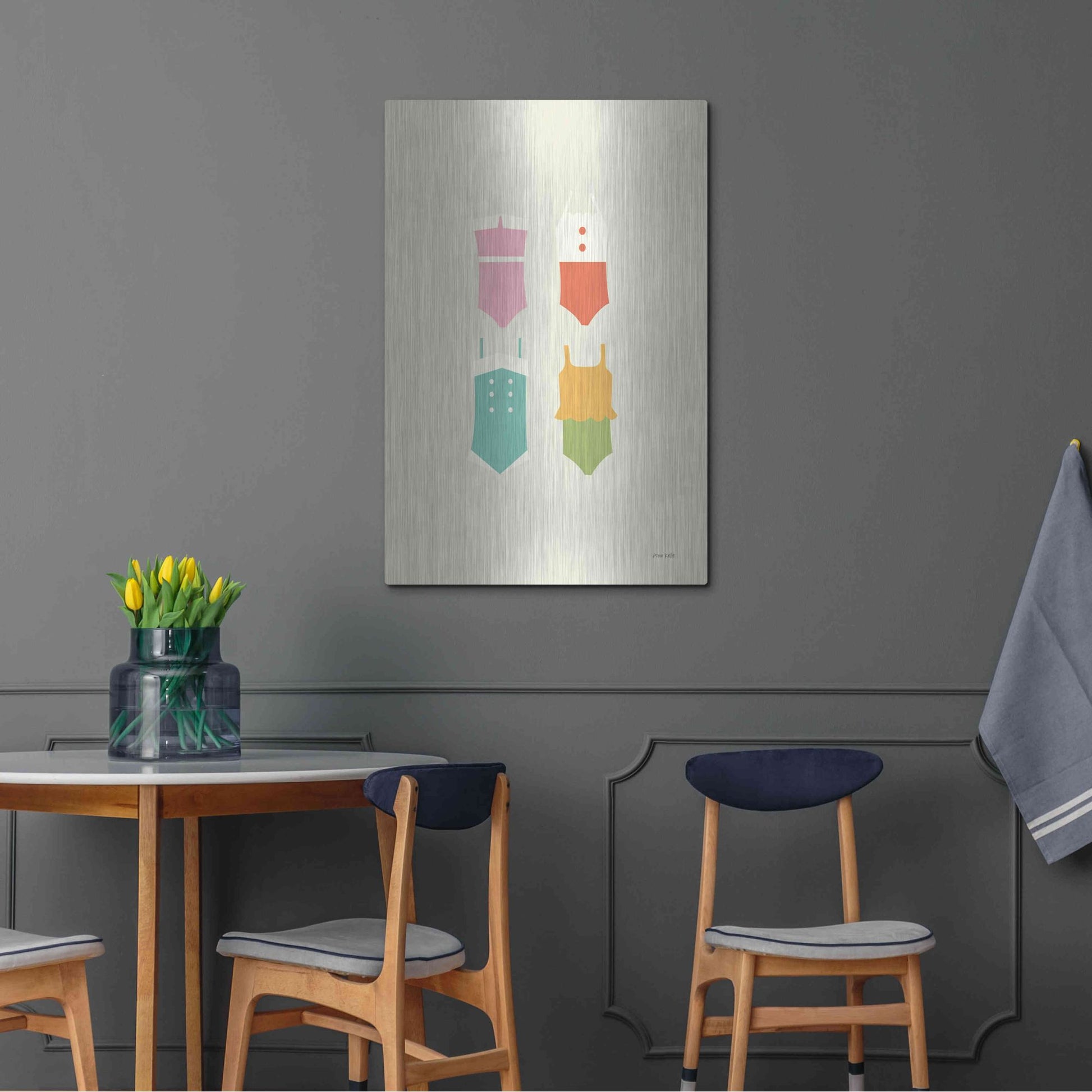 Luxe Metal Art 'Summer Bathing Suits' by Ann Kelle Designs, Metal Wall Art,24x36