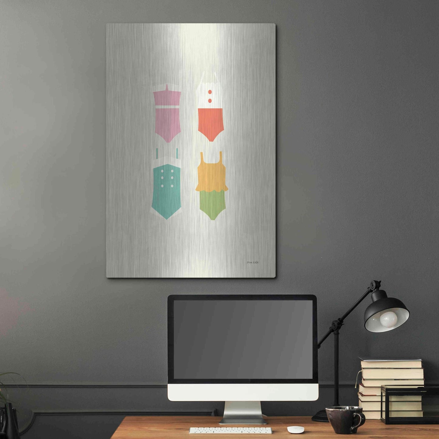 Luxe Metal Art 'Summer Bathing Suits' by Ann Kelle Designs, Metal Wall Art,24x36
