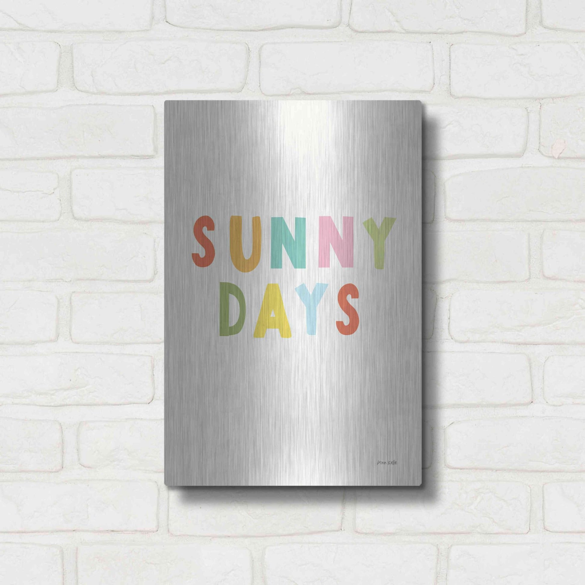 Luxe Metal Art 'Sunny Days' by Ann Kelle Designs, Metal Wall Art,12x16