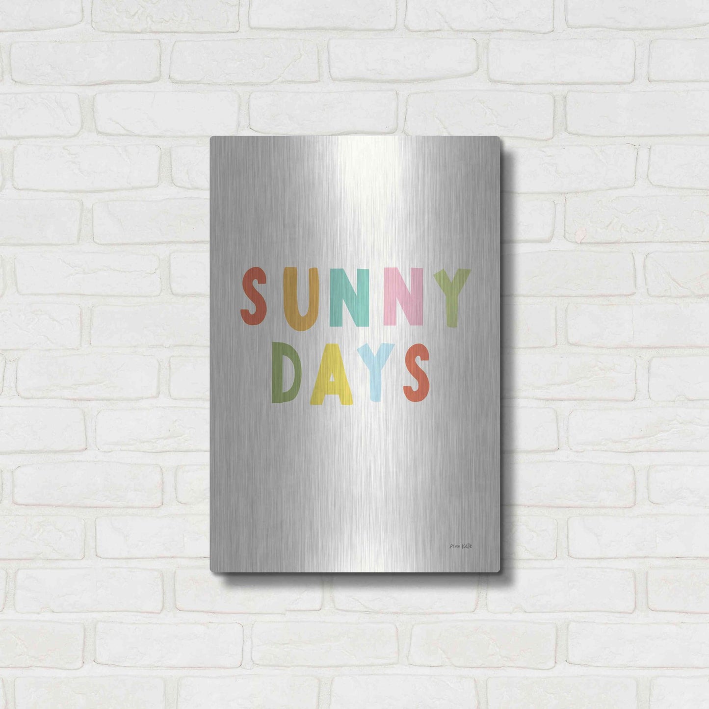 Luxe Metal Art 'Sunny Days' by Ann Kelle Designs, Metal Wall Art,16x24