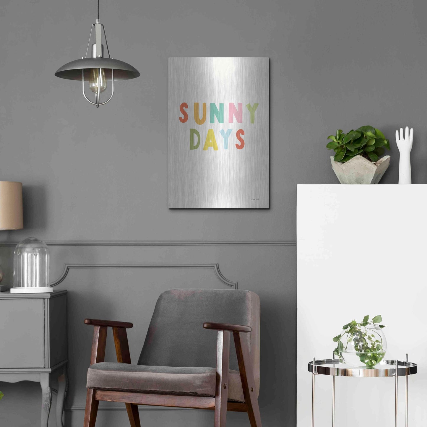 Luxe Metal Art 'Sunny Days' by Ann Kelle Designs, Metal Wall Art,16x24