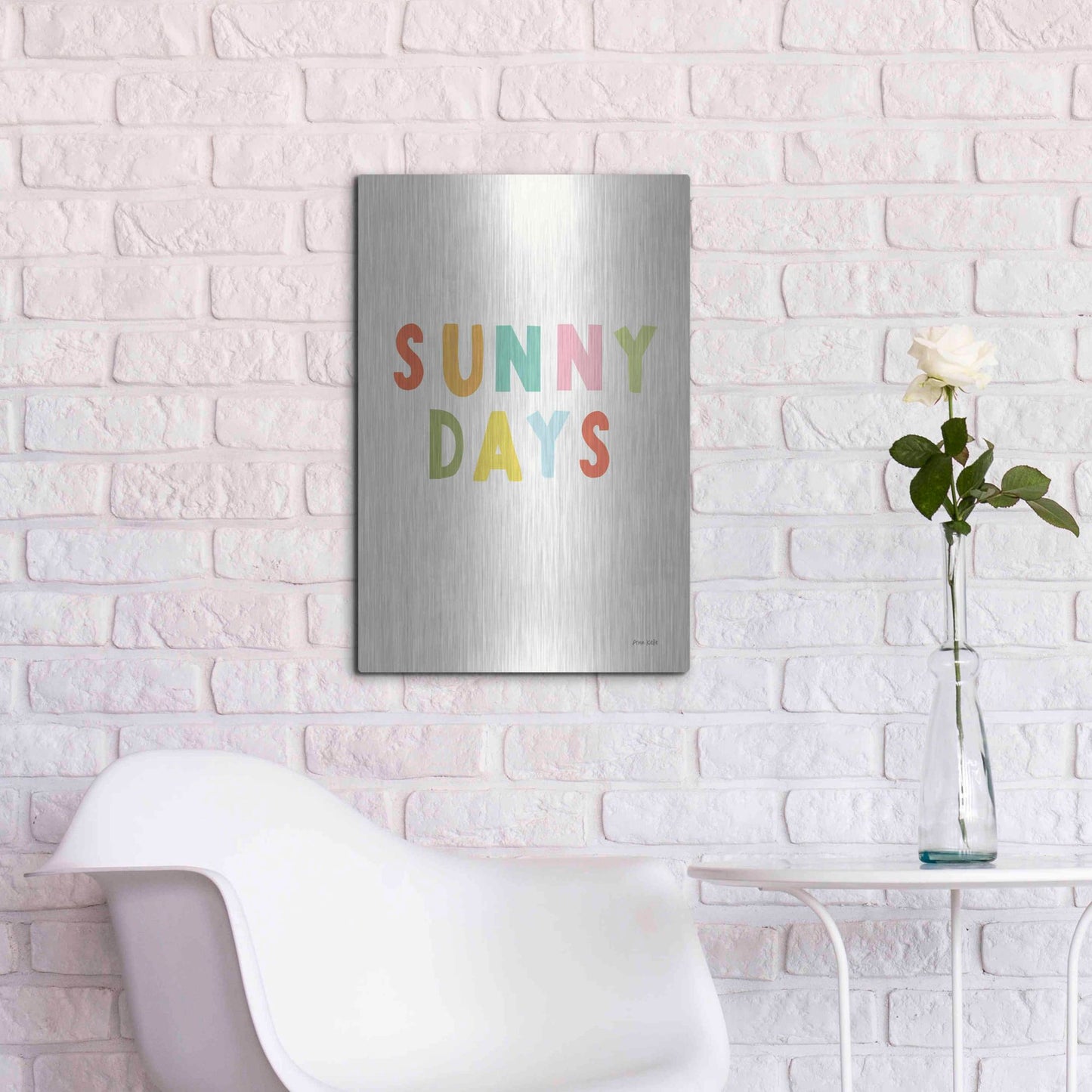 Luxe Metal Art 'Sunny Days' by Ann Kelle Designs, Metal Wall Art,16x24