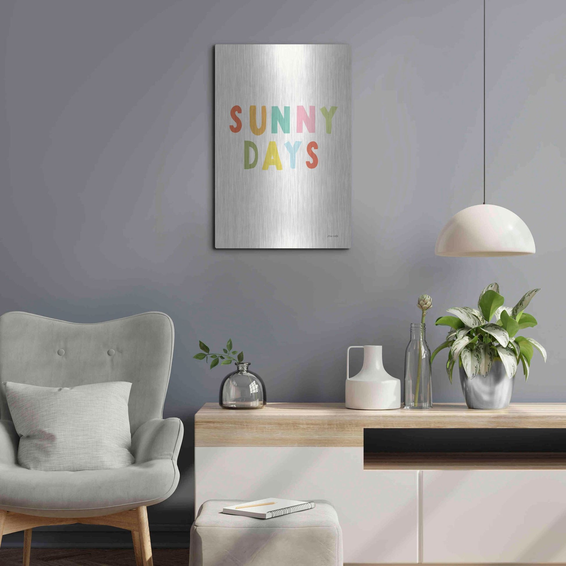 Luxe Metal Art 'Sunny Days' by Ann Kelle Designs, Metal Wall Art,16x24