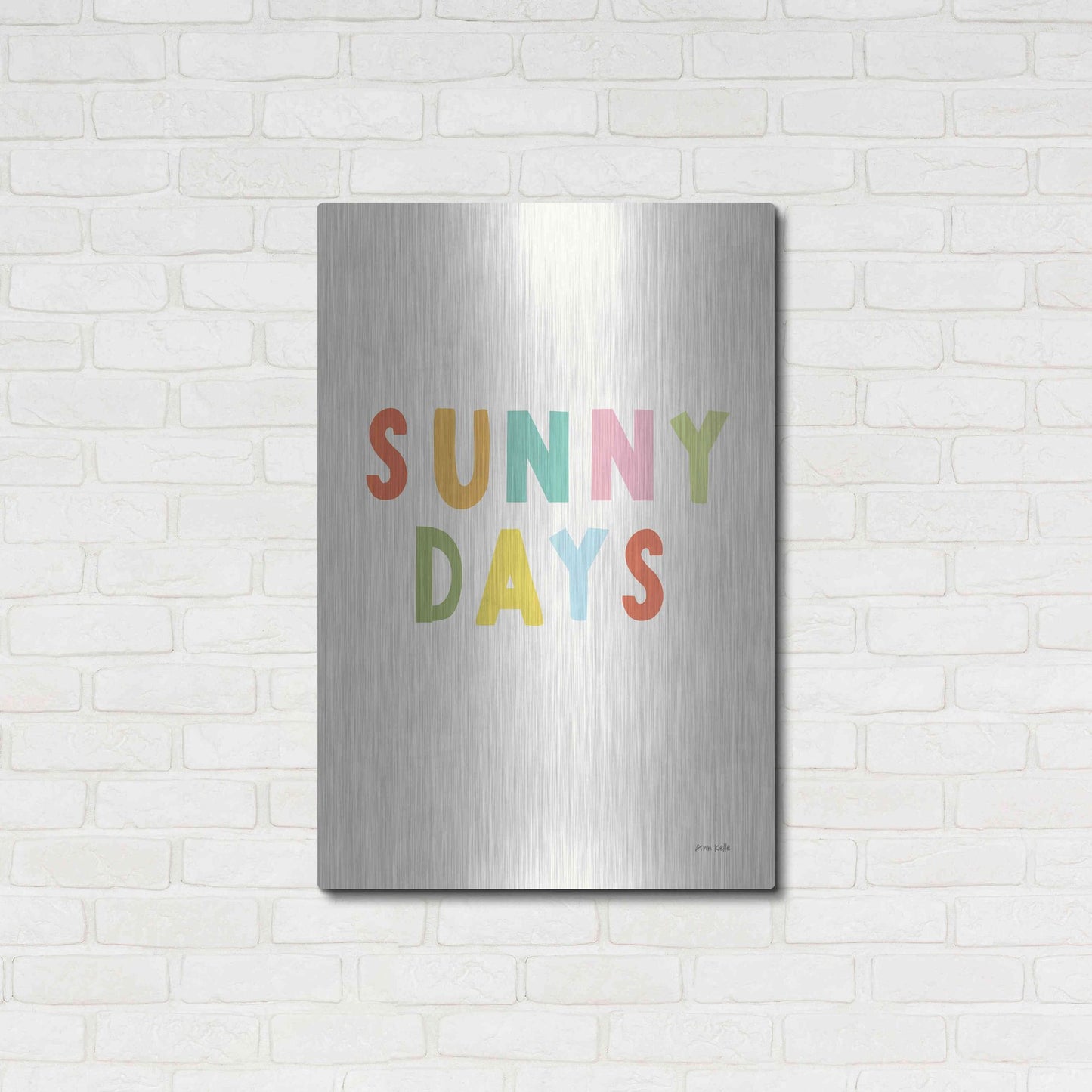 Luxe Metal Art 'Sunny Days' by Ann Kelle Designs, Metal Wall Art,24x36