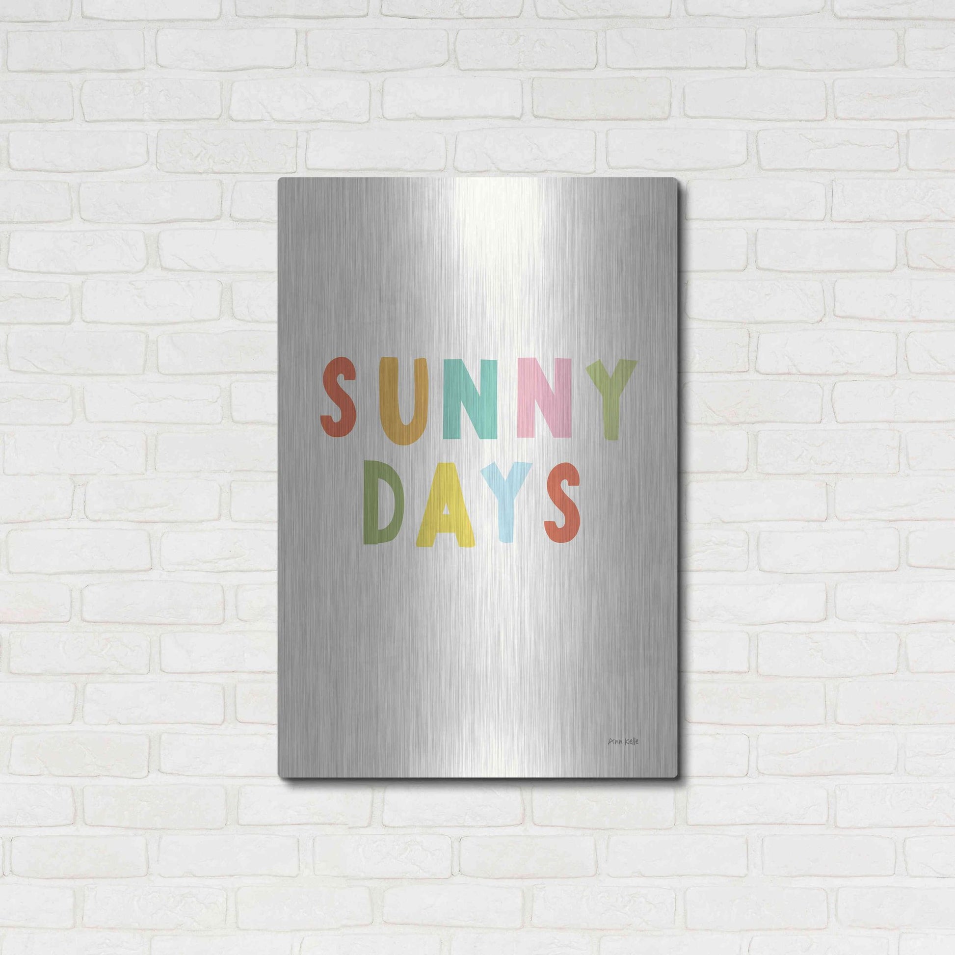 Luxe Metal Art 'Sunny Days' by Ann Kelle Designs, Metal Wall Art,24x36