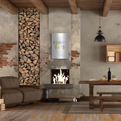 Luxe Metal Art 'Sunny Days' by Ann Kelle Designs, Metal Wall Art,24x36