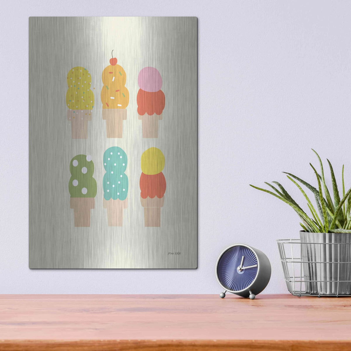 'Double Scoops' by Ann Kelle – Metal Wall Art, 12x16 room view