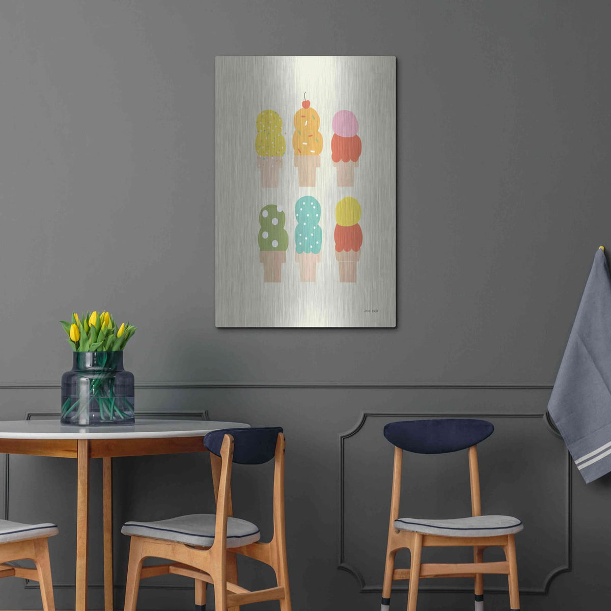 'Double Scoops' by Ann Kelle – Metal Wall Art, 24x36 room view