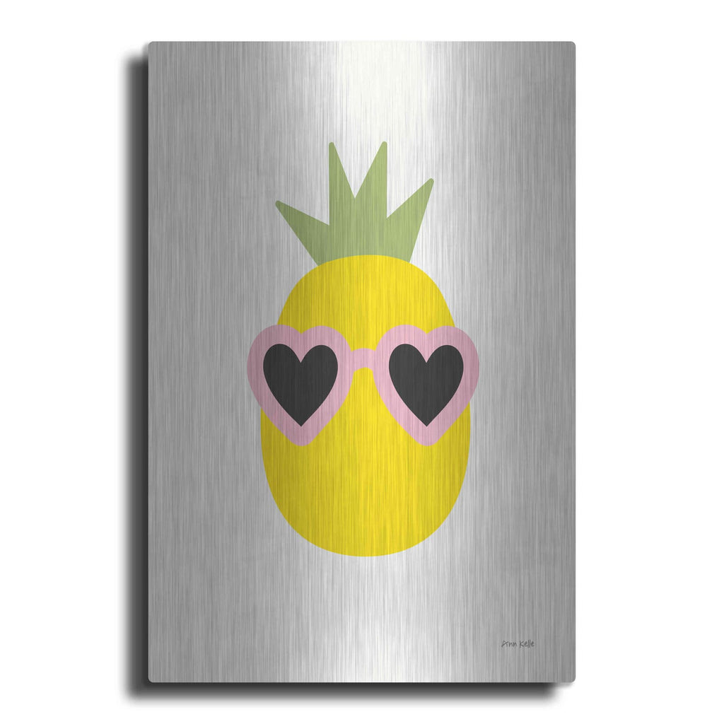 'Sunny Pineapple' by Ann Kelle – Metal Wall Art