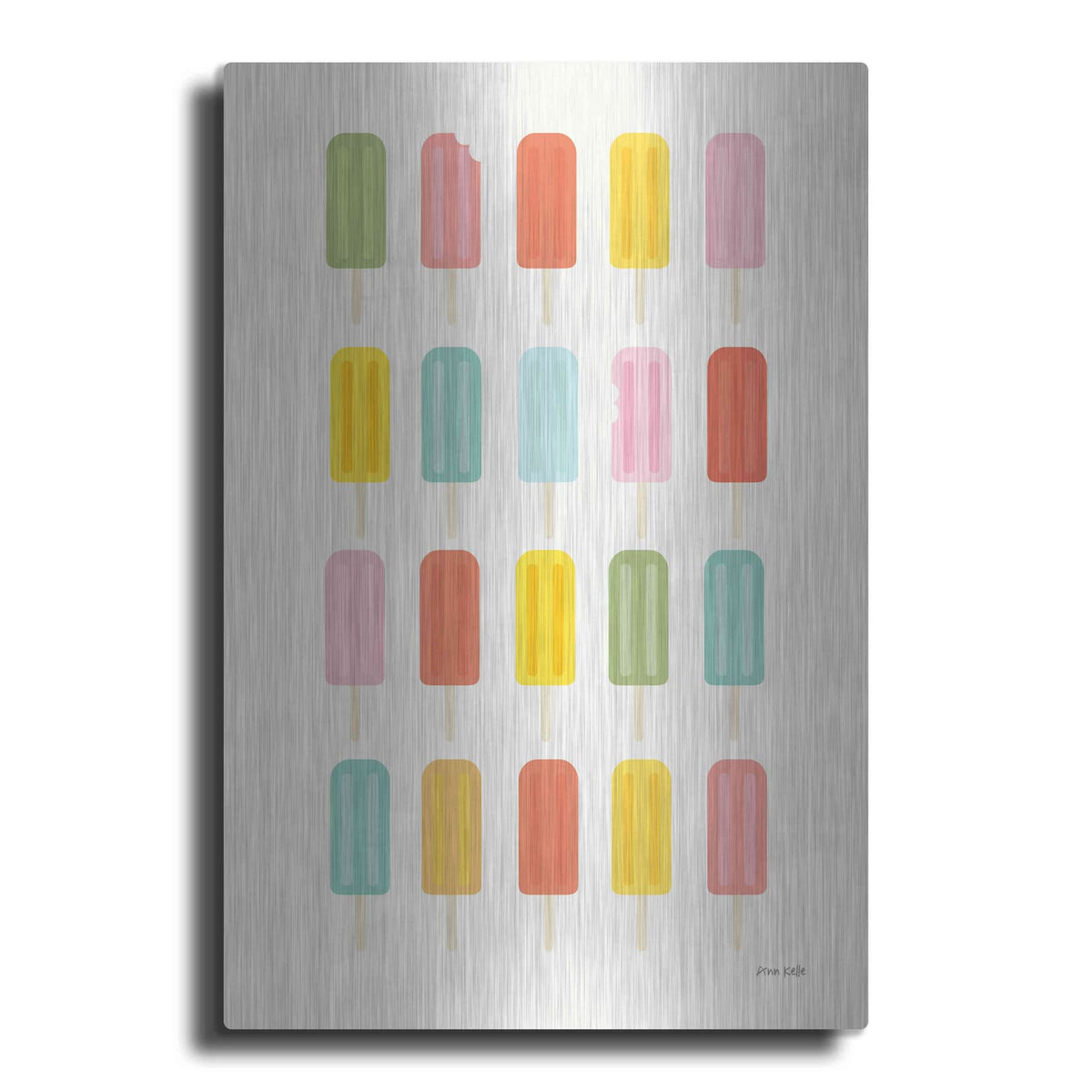 'Colorful Popsicles' by Ann Kelle – Metal Wall Art