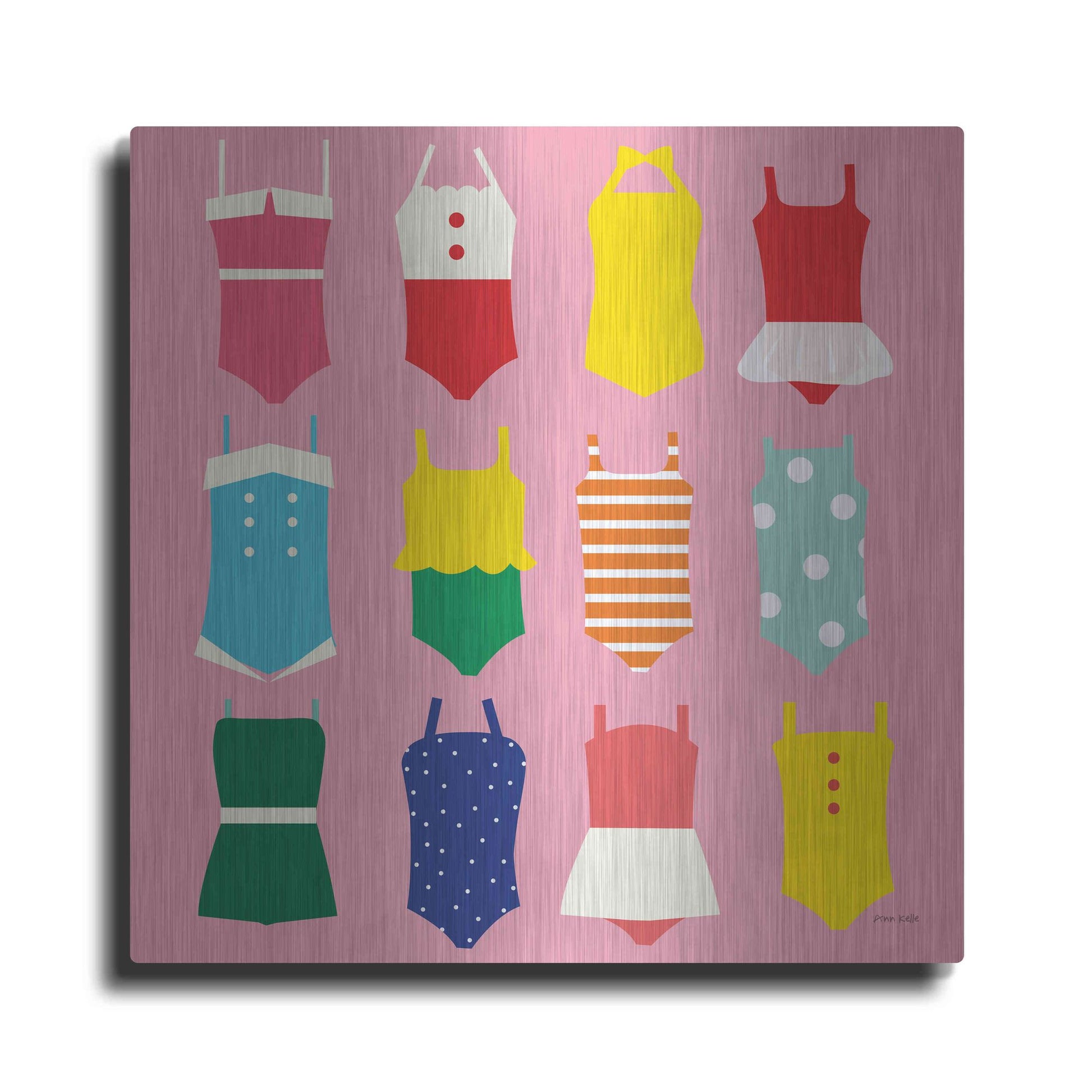 Luxe Metal Art 'Bathing Suits Galore' by Ann Kelle Designs, Metal Wall Art