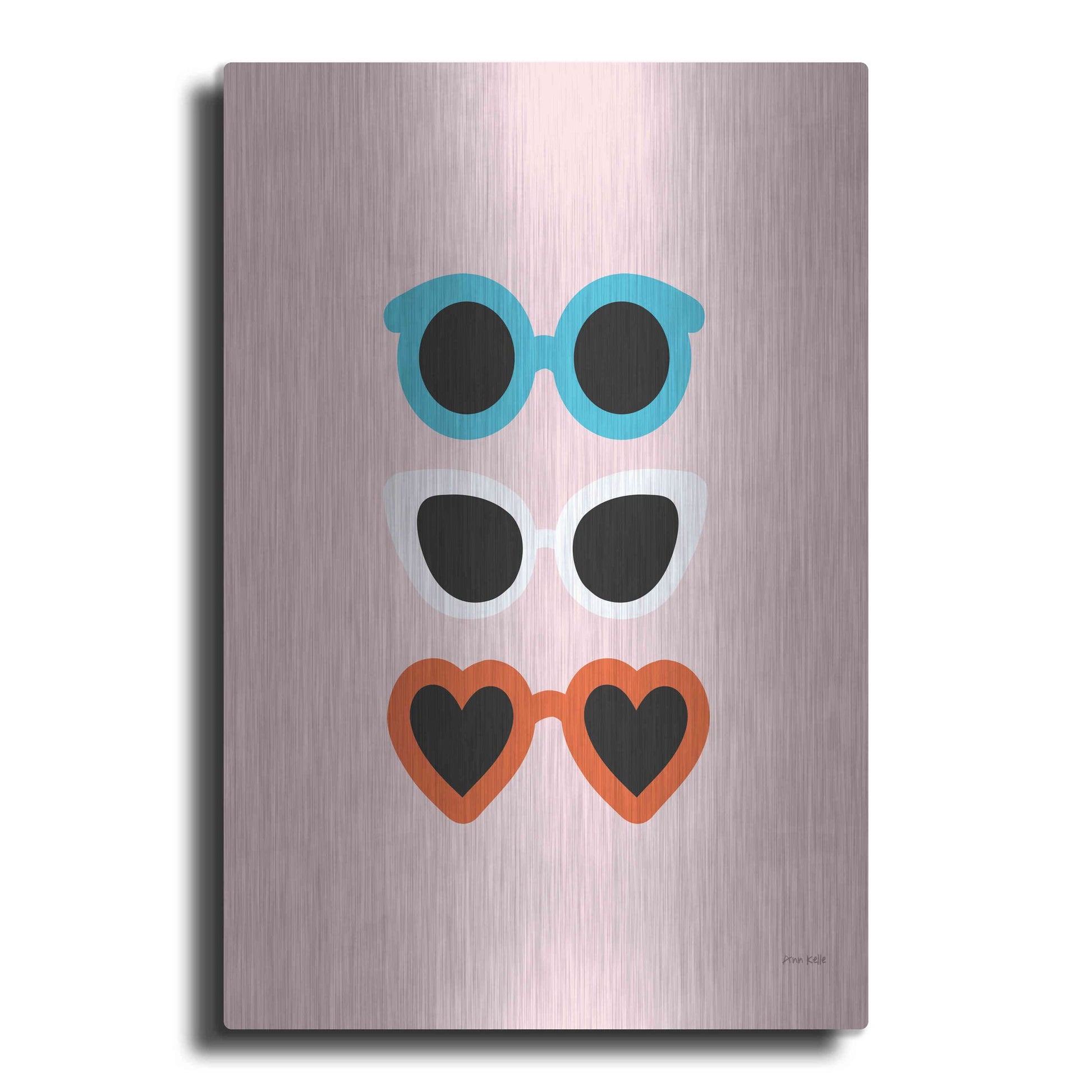 Luxe Metal Art 'Sunglasses for All II' by Ann Kelle Designs, Metal Wall Art