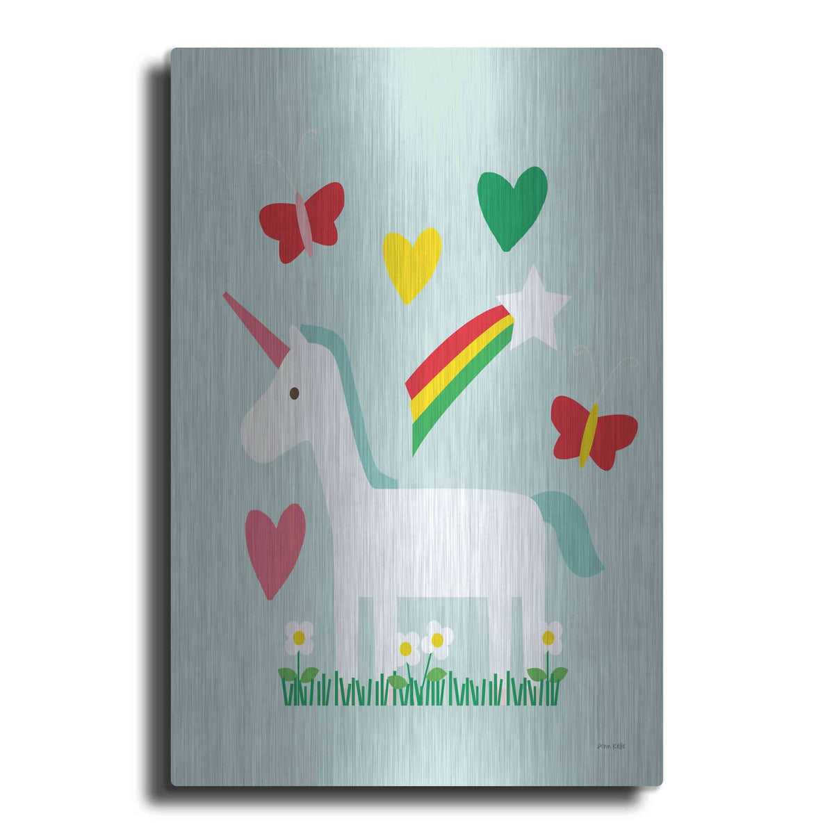 'Unicorn Fun II' by Ann Kelle – Metal Wall Art