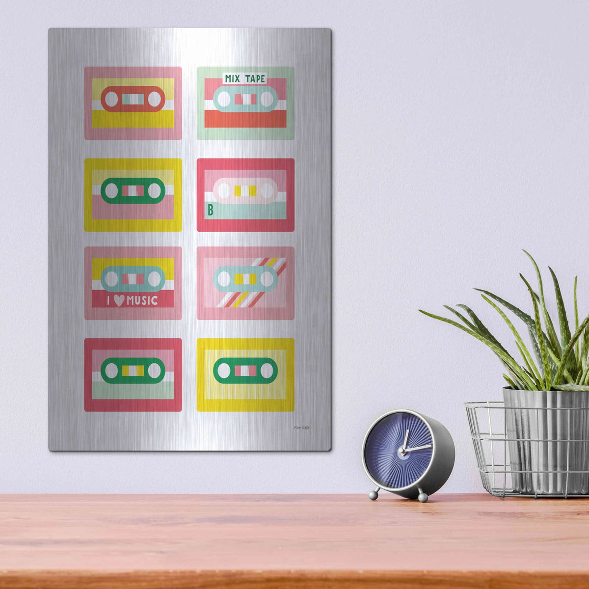 'Lets Listen to Music III' by Ann Kelle – Metal Wall Art, 12x16 room view