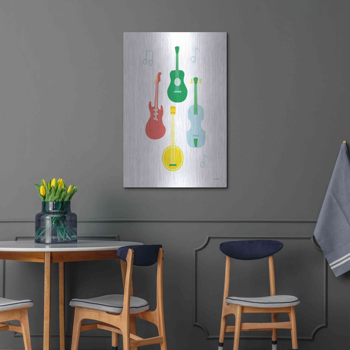 'Lets Listen to Music IV' by Ann Kelle – Metal Wall Art, 24x36 room view