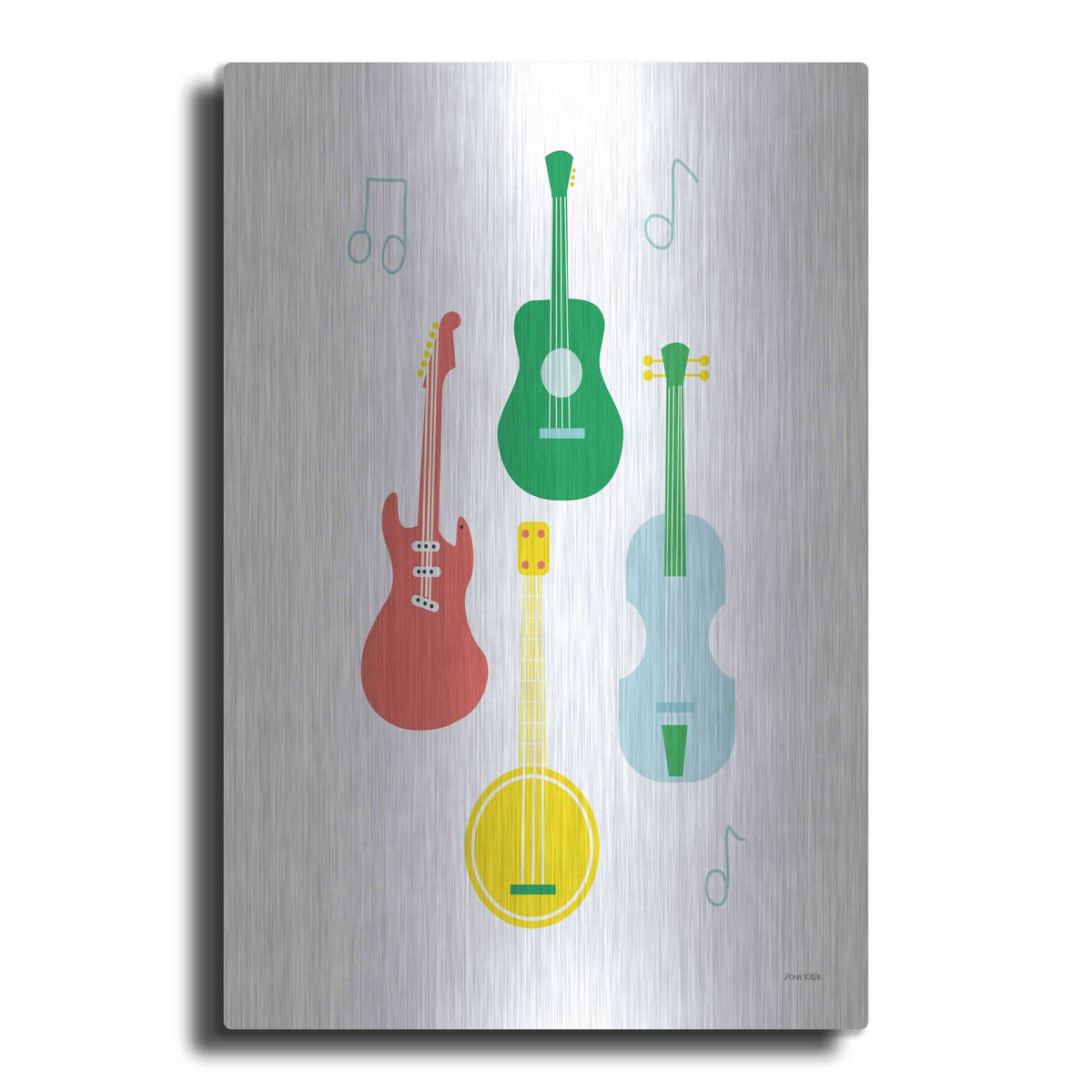 'Lets Listen to Music IV' by Ann Kelle – Metal Wall Art