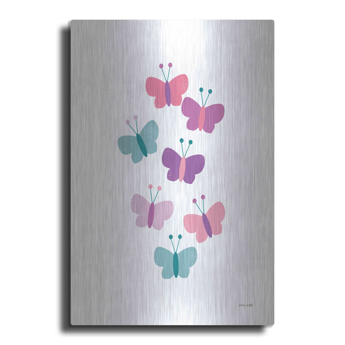 'Butterfly Friends Girly' by Ann Kelle – Metal Wall Art