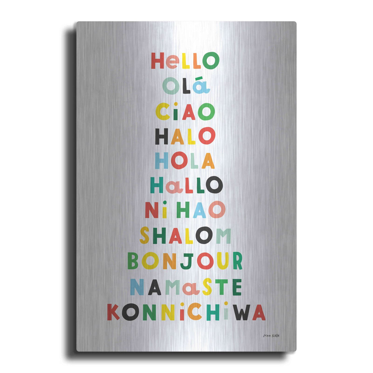 'Language of Hellos' by Ann Kelle – Metal Wall Art