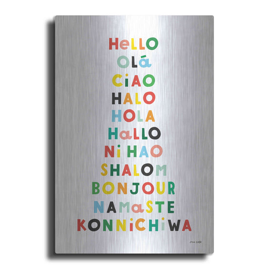 Luxe Metal Art 'Language of Hellos' by Ann Kelle Designs, Metal Wall Art