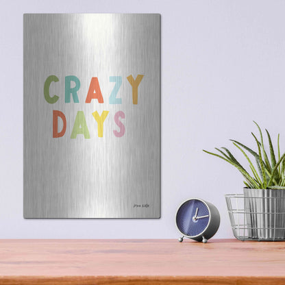 Luxe Metal Art 'Crazy Days' by Ann Kelle Designs, Metal Wall Art,12x16